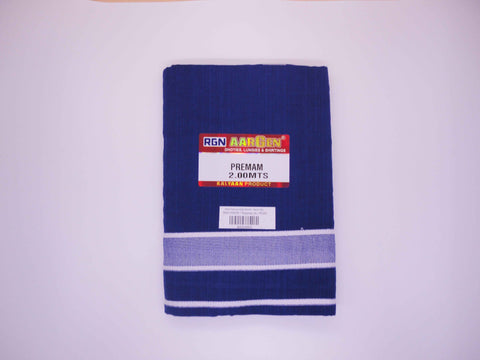 Denim Blue Colour Premam Dhothi by RGN