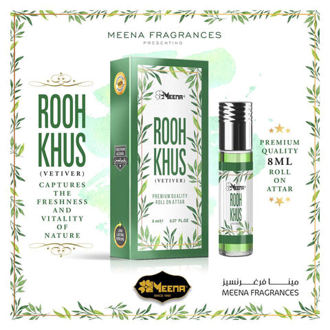 Rooh Khus Attar - 6ml Roll On - Free from Alcohol