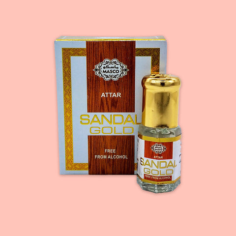 MASCO Sandal Gold - 3 ml Roll On - Concentrated Perfume Oil image 1