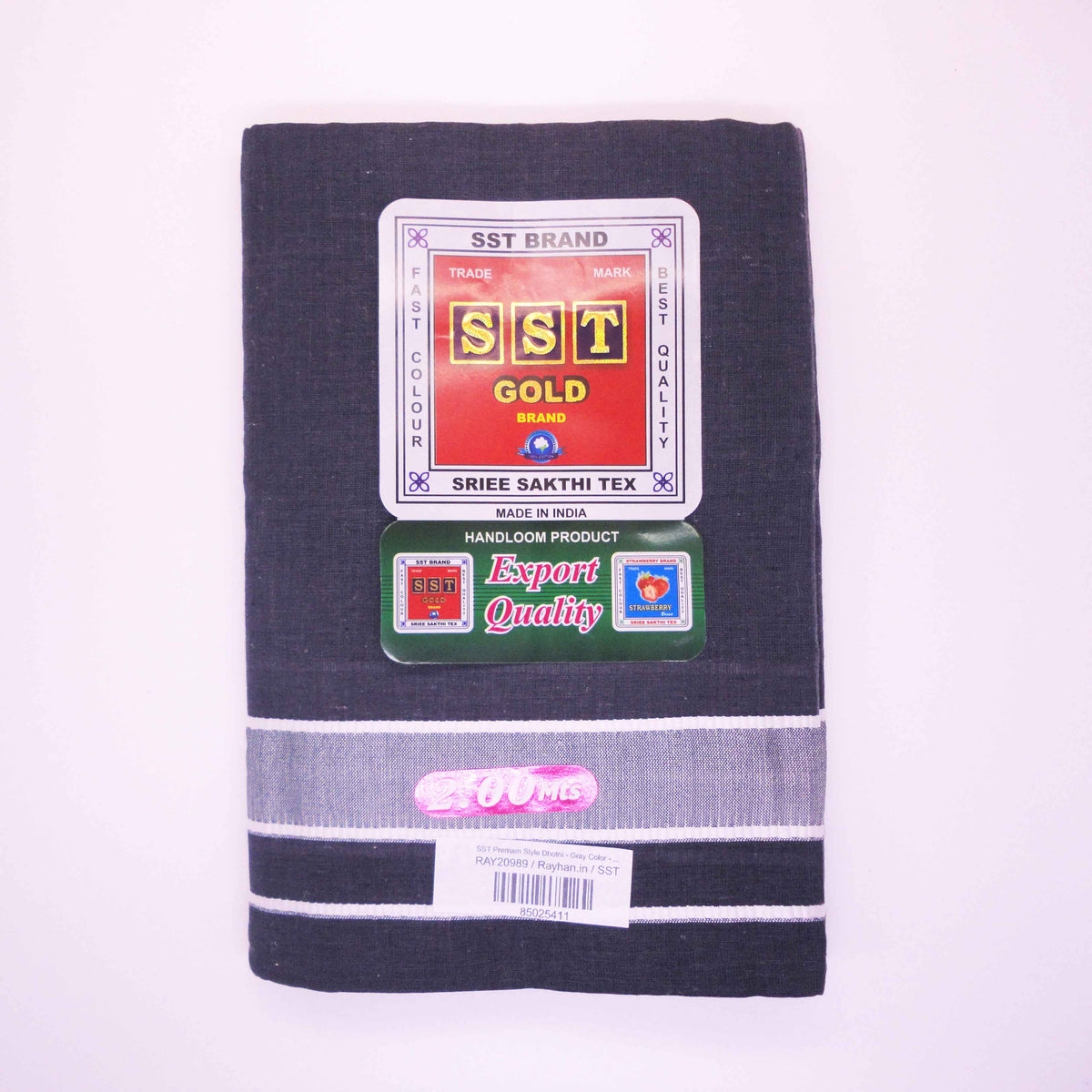 Premam Style SST Premam Style Dhothi - Gray Color - 2 Mts - UnStitched – Rayhan