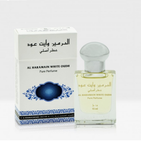 Al Haramain White Oudh Attar - 15ml Roll On - Pure Perfume Oil